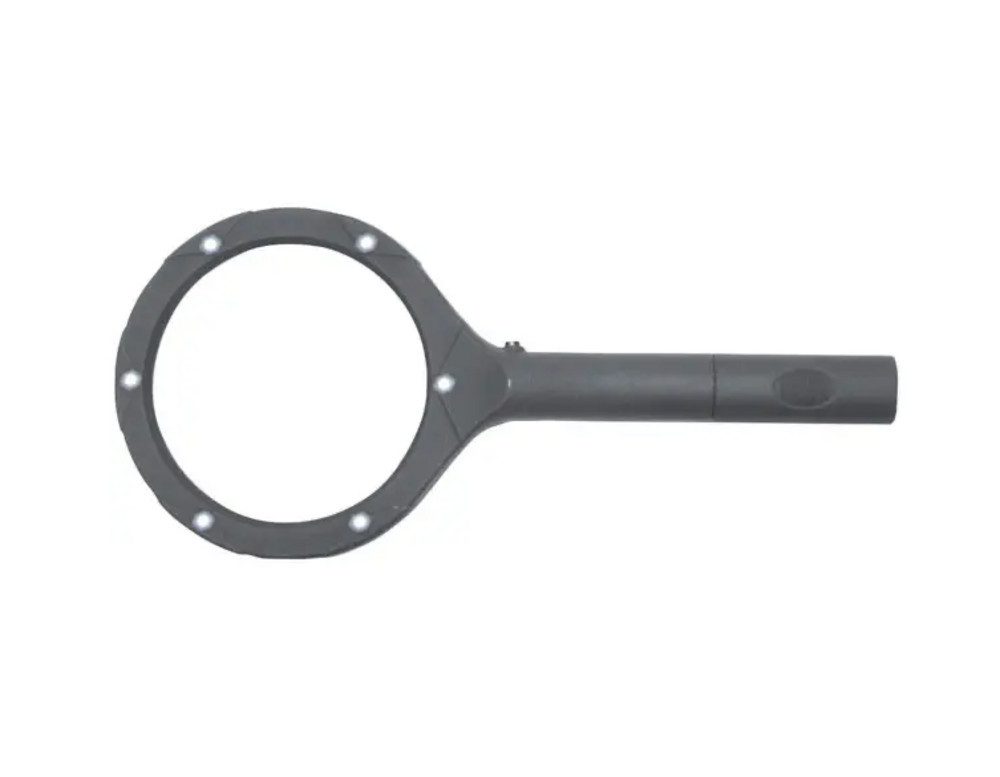DocMed Leuchtlupe Universallupe mit LED-Beleuchtung, Softgrip-Oberfläche, Große Linse, 1-tlg., 5-fachen Vergrößerung, LED-Beleuchtung