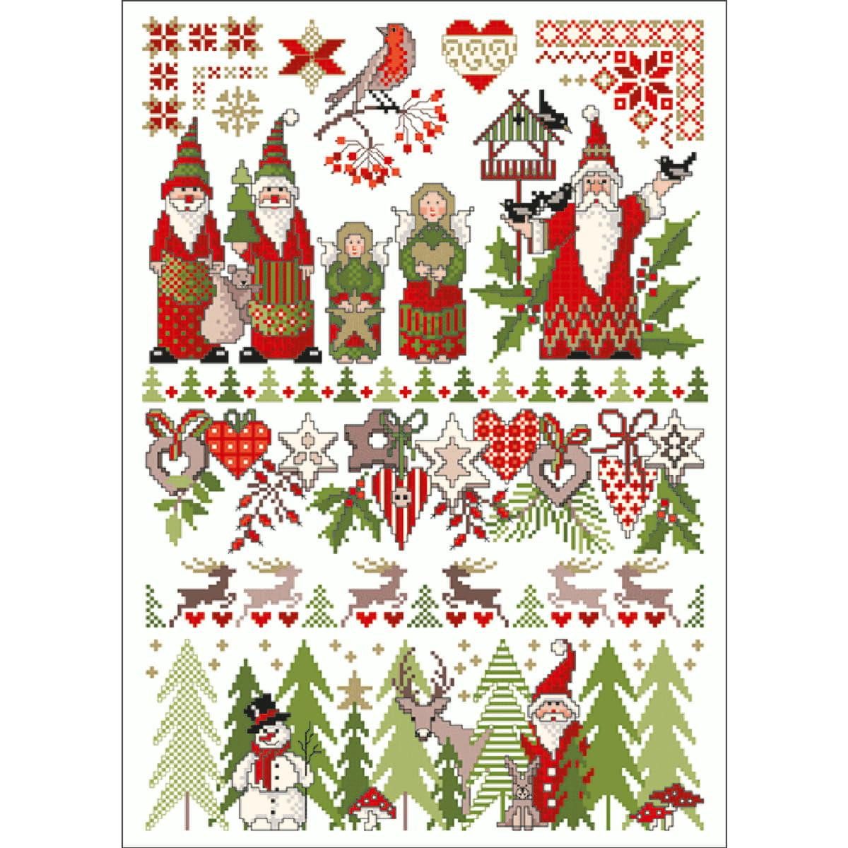 Lindner´s Kreuzstiche Kreativset Lindner´s Kreuzstiche Zählmuster Vorlage "Christmas World", 058, (embroidery kit by Marussia)