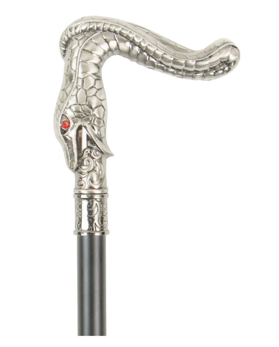 Horror-Shop Vampir-Kostüm Spazierstock mit Schlangengriff als Kostümzubehör