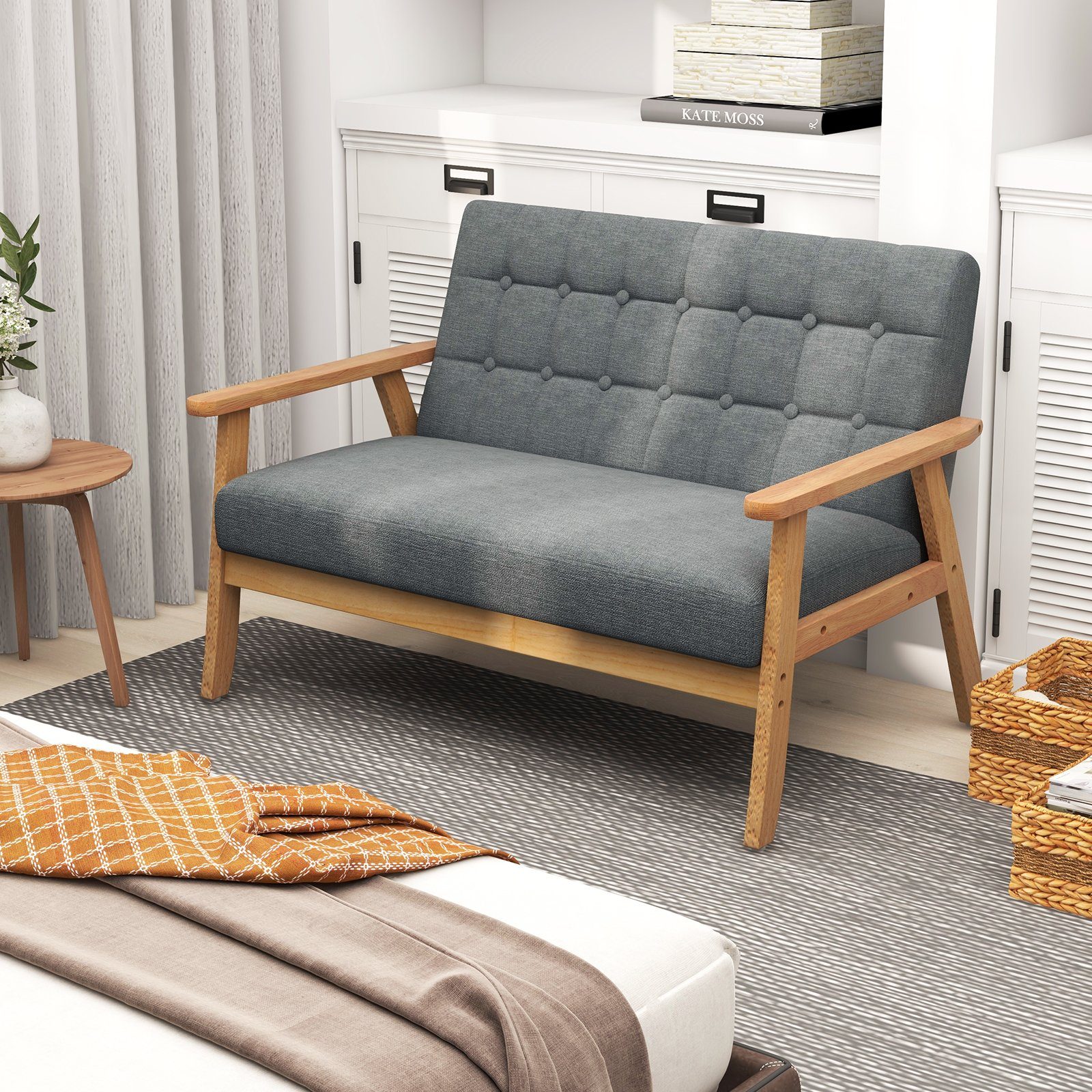 COSTWAY 2-Sitzer, Sofa mit Relaxfunktion, Kissen&Lehne, gepolstert 250kg Ho günstig online kaufen