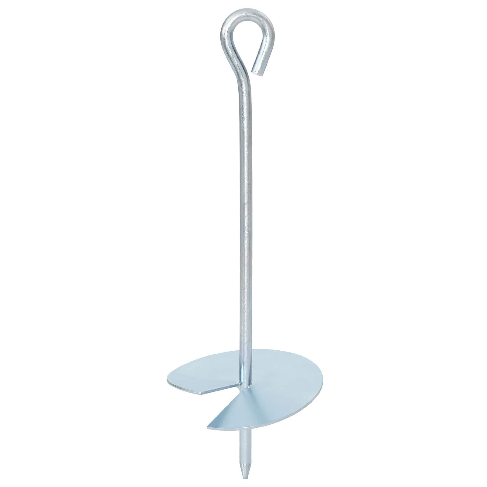 vidaXL H-Pfostenanker Erdanker 10 pcs Silber Ø10 x 30 cm Galvanisiertes Metall, (10-St)