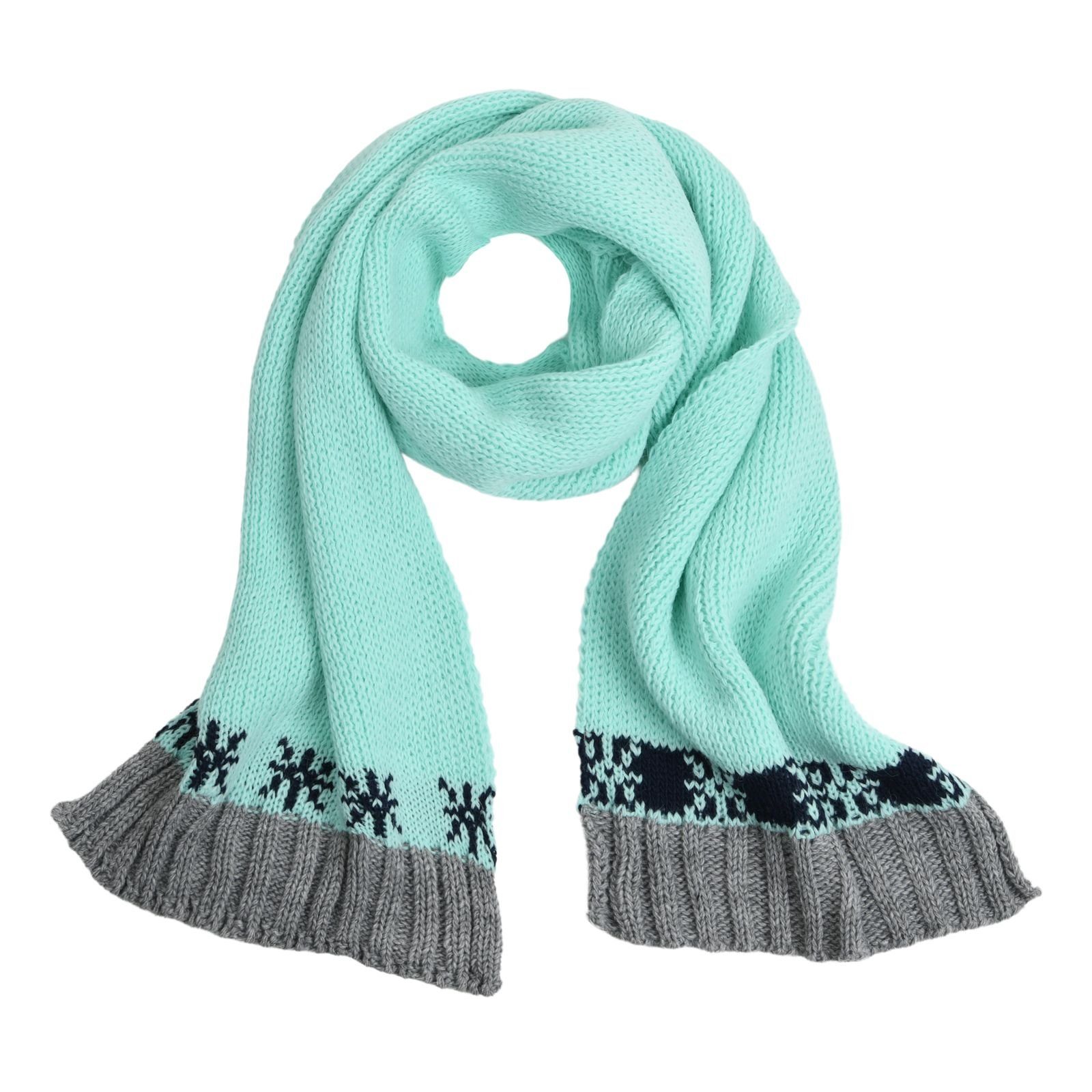 Neverless Strickschal Damen Schal Winter Herbst Winterschal Strickschal Dreifarbig