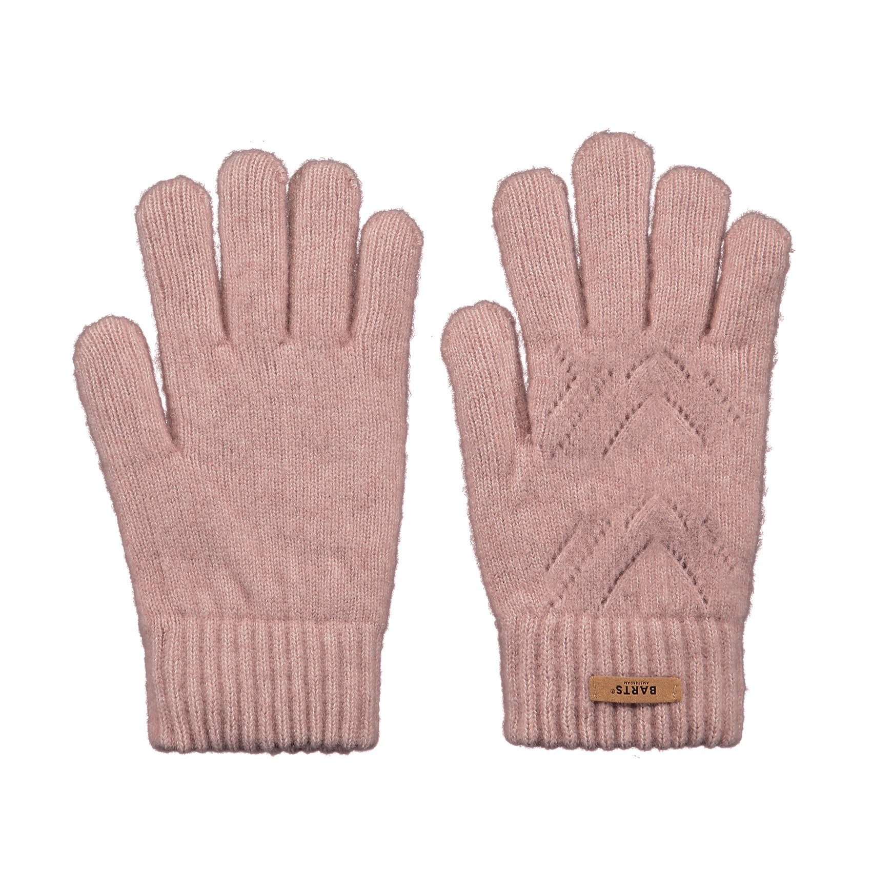 Barts Strickhandschuhe Barts Handschuhe Fingerhandschuhe Bridgey Strickmuster dusty pink