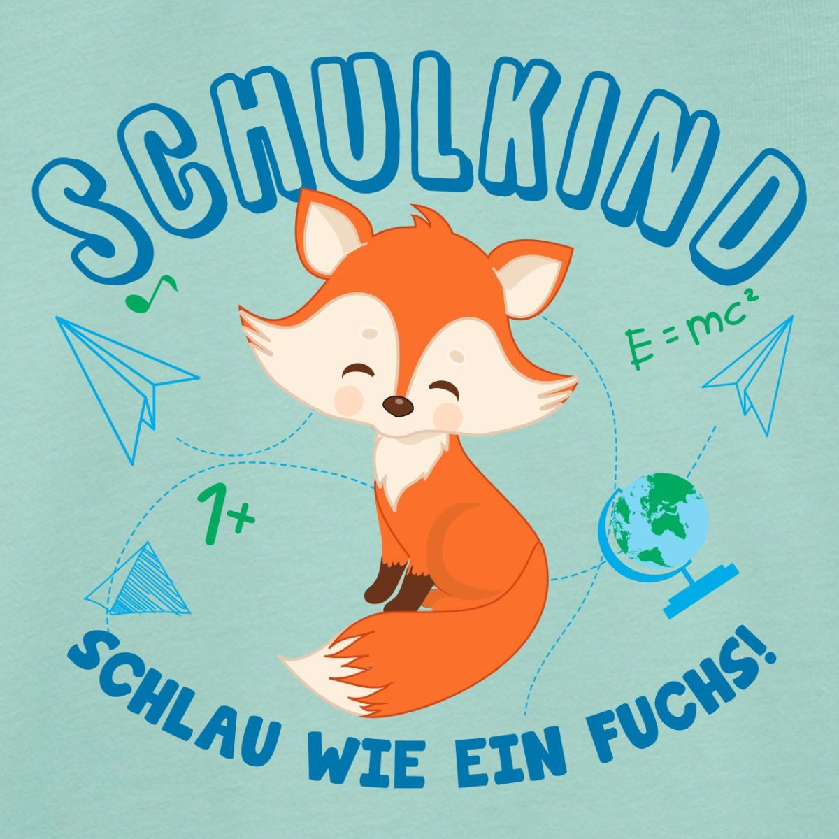 Spreadshirt T-Shirt Einschulung Schulkind Geschenk Schlau Wie Ein Fuchs Kinder Premium T-S (1-tlg) – Bild 2 von 5