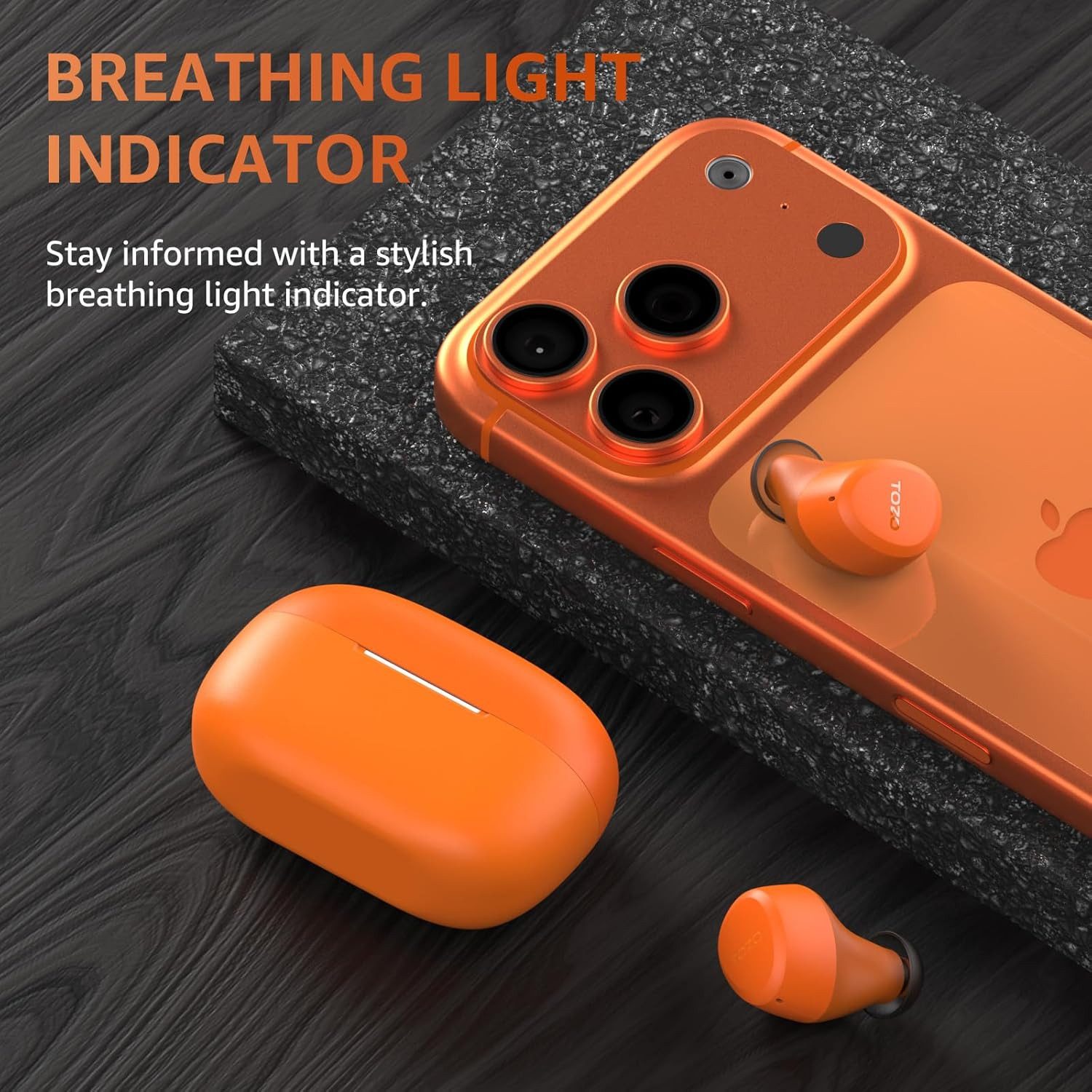 TOZO Ultraleichte Bluetooth Kopfhörer kabellos mit 32 Std. Akkulaufzeit In-Ear-Kopfhörer (True Wireless Earbuds mit kraftvollem Stereo-Sound und klaren Höhen, Mitten sowie tiefen, satten Bässen., Stereo Sound Earbuds mit Touchsteuerung & IPX5 Wasserschutz)