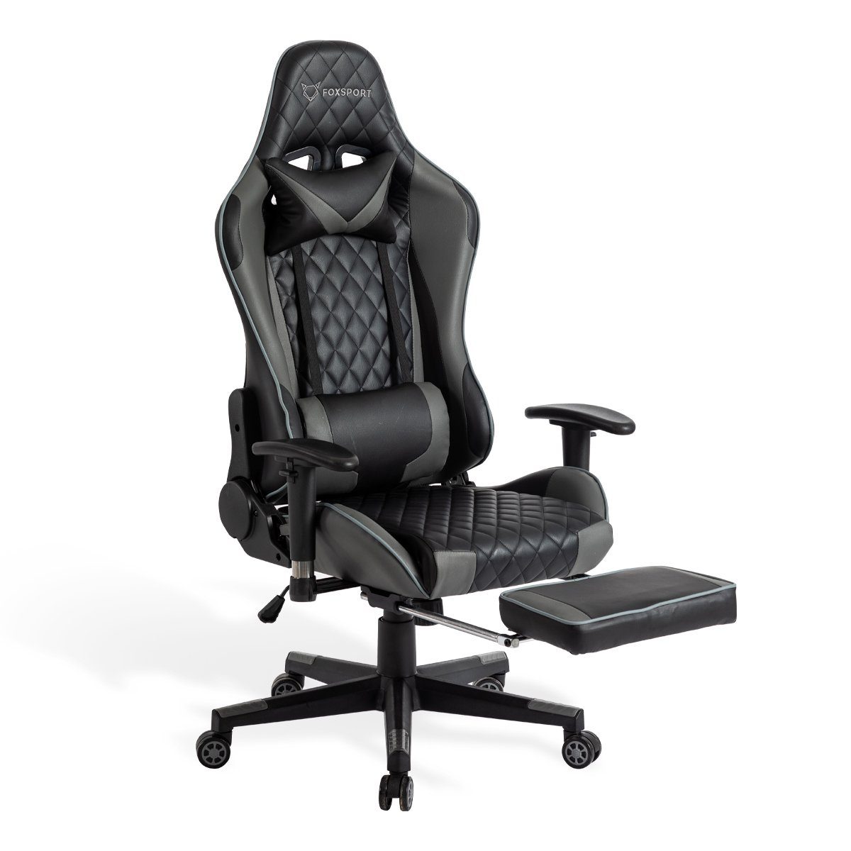 Fußstütze, Eingebauter Gaming-Stuhl Pedal-Gaming-Stuhl (Professioneller Wippmechanismus IKIDO Mit und Gamingstuhl), Beinauflage grau