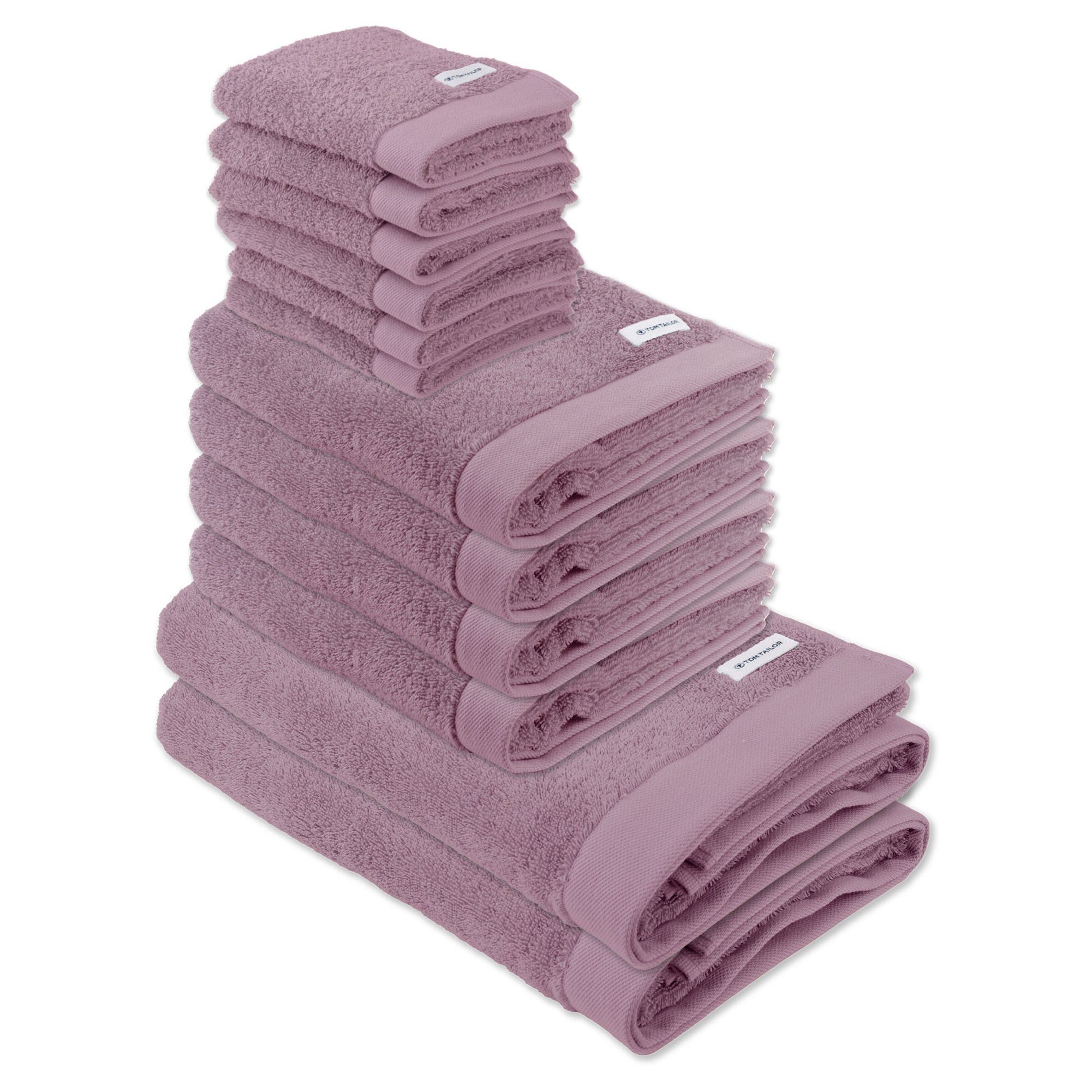 TOM TAILOR Handtuch Unisex Handtuch 12er Pack Baumwolle Color Bath, Frottier (12er Pack, 12-St)