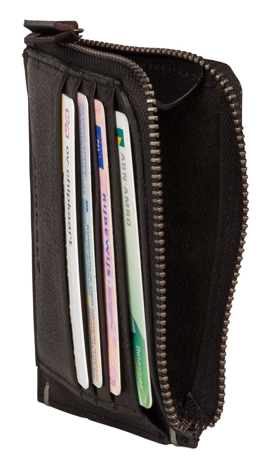 Burkely Kartenetui Cc Wallet, aus echtem Leder mit RFID-Blocker Schutz