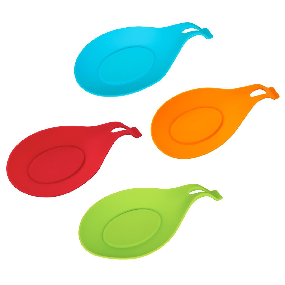 Intirilife Kochbesteckhalter, (4-tlg), 4er-Set Silikon Kochutensilienablage