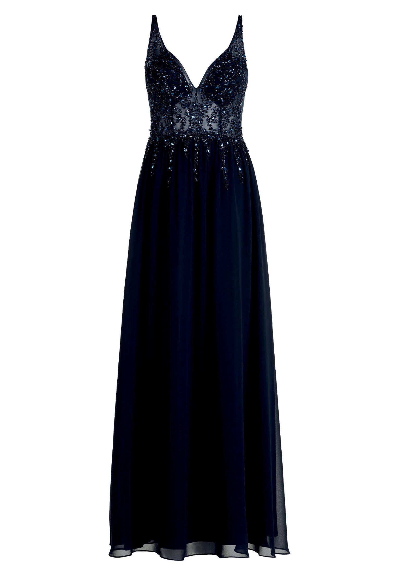 Vera Mont Abendkleid Damen mit Stickerei Glitzersteine