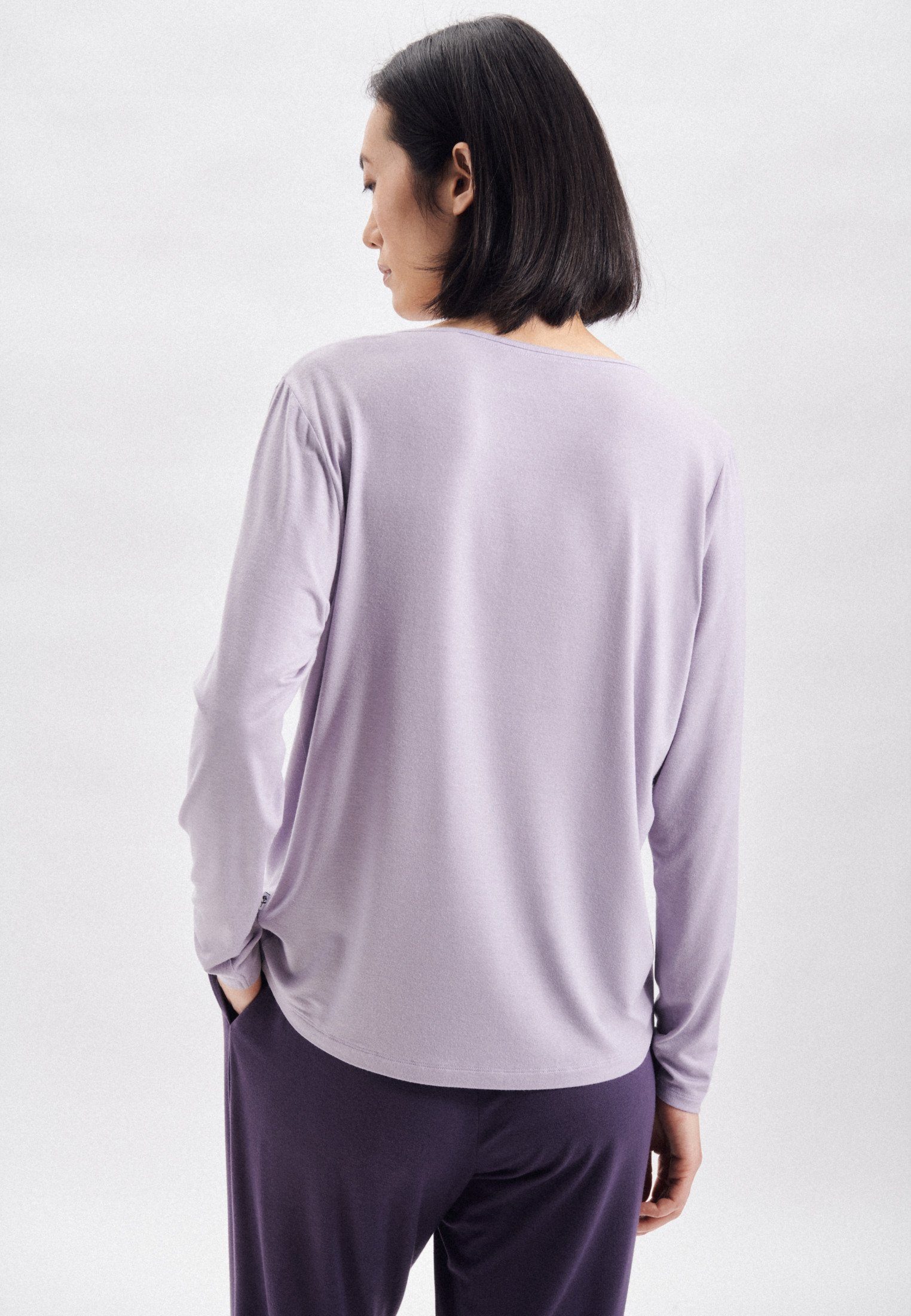 seidensticker Langarmshirt Schwarze Rose Langarm Henley Uni