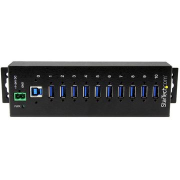 Startech.com USB-Verteiler STARTECH.COM 10 Port Industrieller USB 3.0 Hub - ESD und Überspannungs