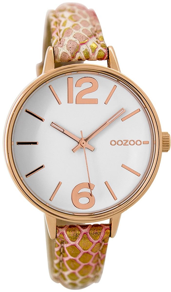 Quarzuhr Oozoo Damen Armbanduhr pink gold