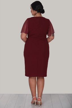 Modabout Abendkleid Damen Midikleid Sommerkleid für große Größen - NELB0588D5047BRD (1-tlg)