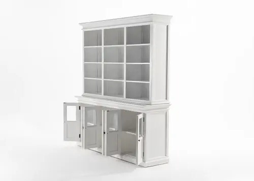 ebuy24 Novasolo Küchenbuffet 6 mit Bücherschrank Halifax Glastüren