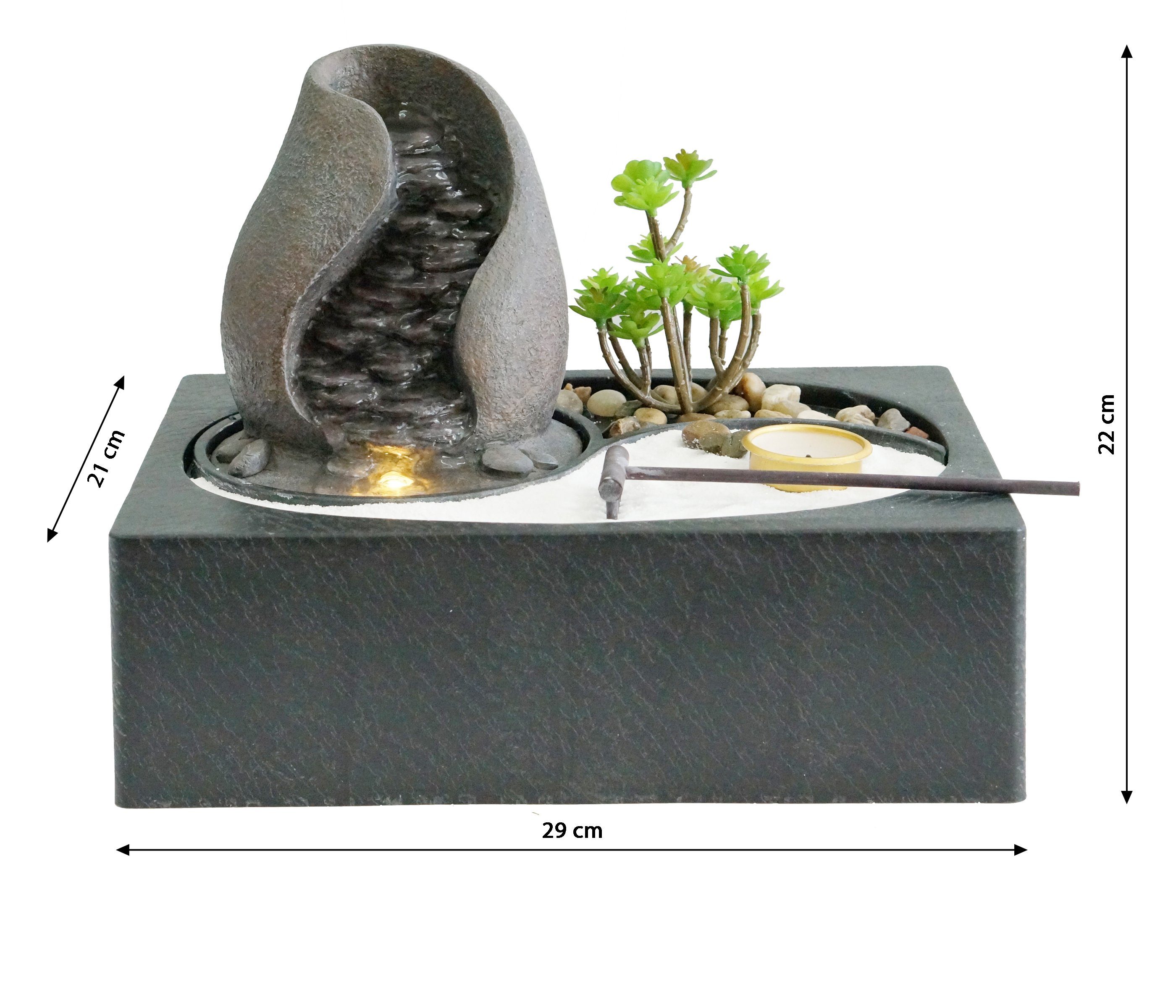 Dehner Zimmerbrunnen Landskap m. LED/Pumpe, 229 günstig online kaufen