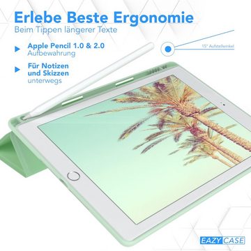 EAZY CASE Tablet-Hülle Penholder Smartcase für iPad 2017/2018 5./6. Gen. 9,7 Zoll, Klapptasche Anti-Kratz Smartcase Standfunktion Tabletcase Mint Grün