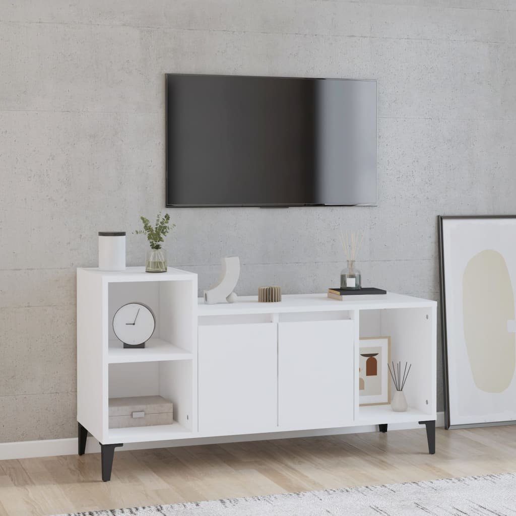 furnicato TV-Schrank Weiß 100x35x55 cm Holzwerkstoff