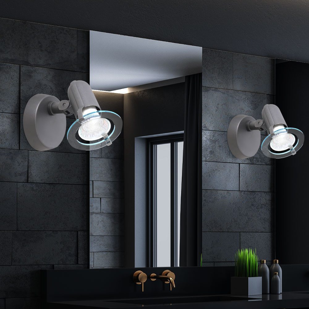 Briloner Leuchten Wandleuchte, Leuchtmittel nicht inklusive, 2er Set Wand Lampe Esszimmer Wandstrahler beweglich 1x E14 Fassung