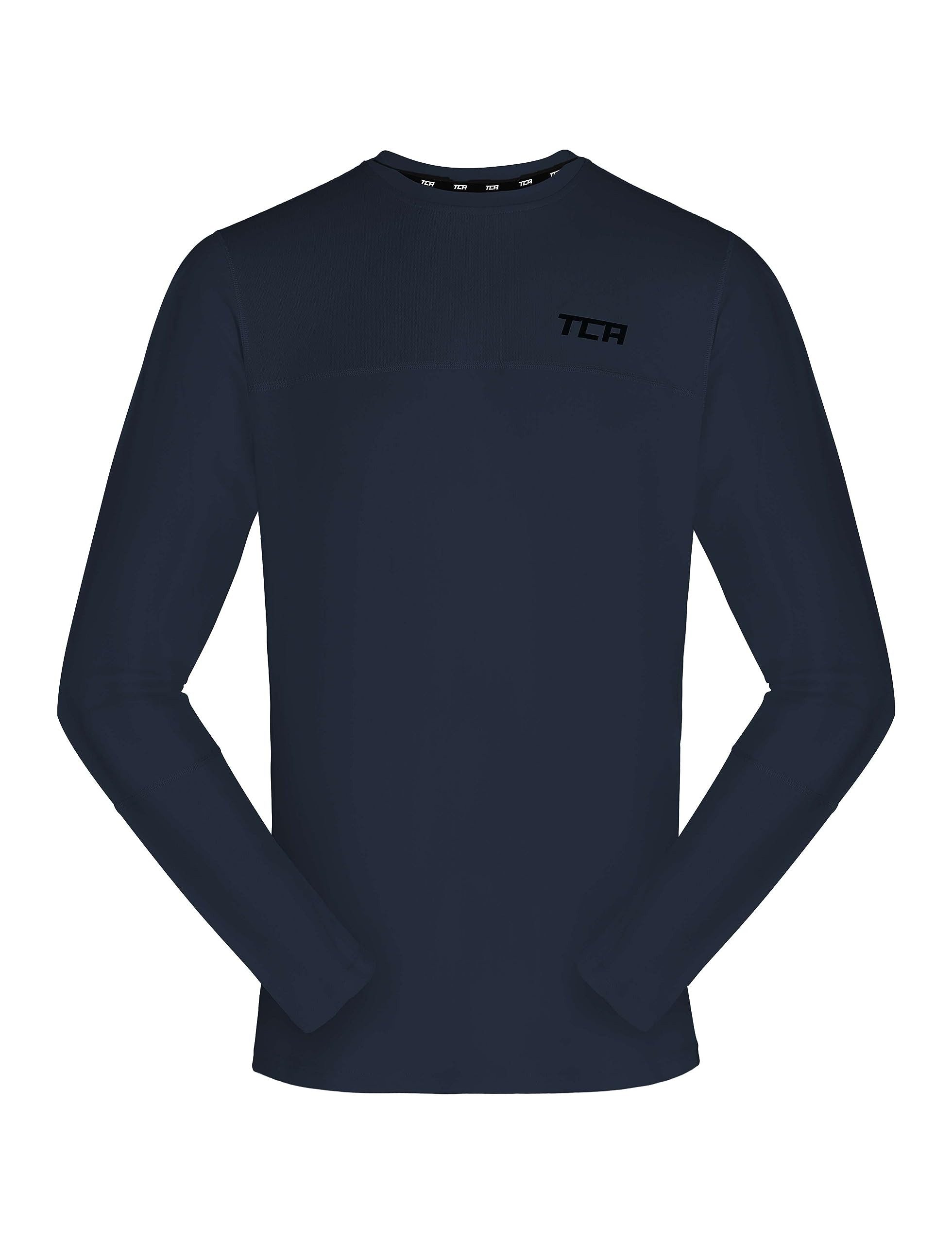 TCA Trainingsshirt TCA Jungen Langarm Laufshirt - Dunkelblau, 10-12 Jahre (1-tlg)