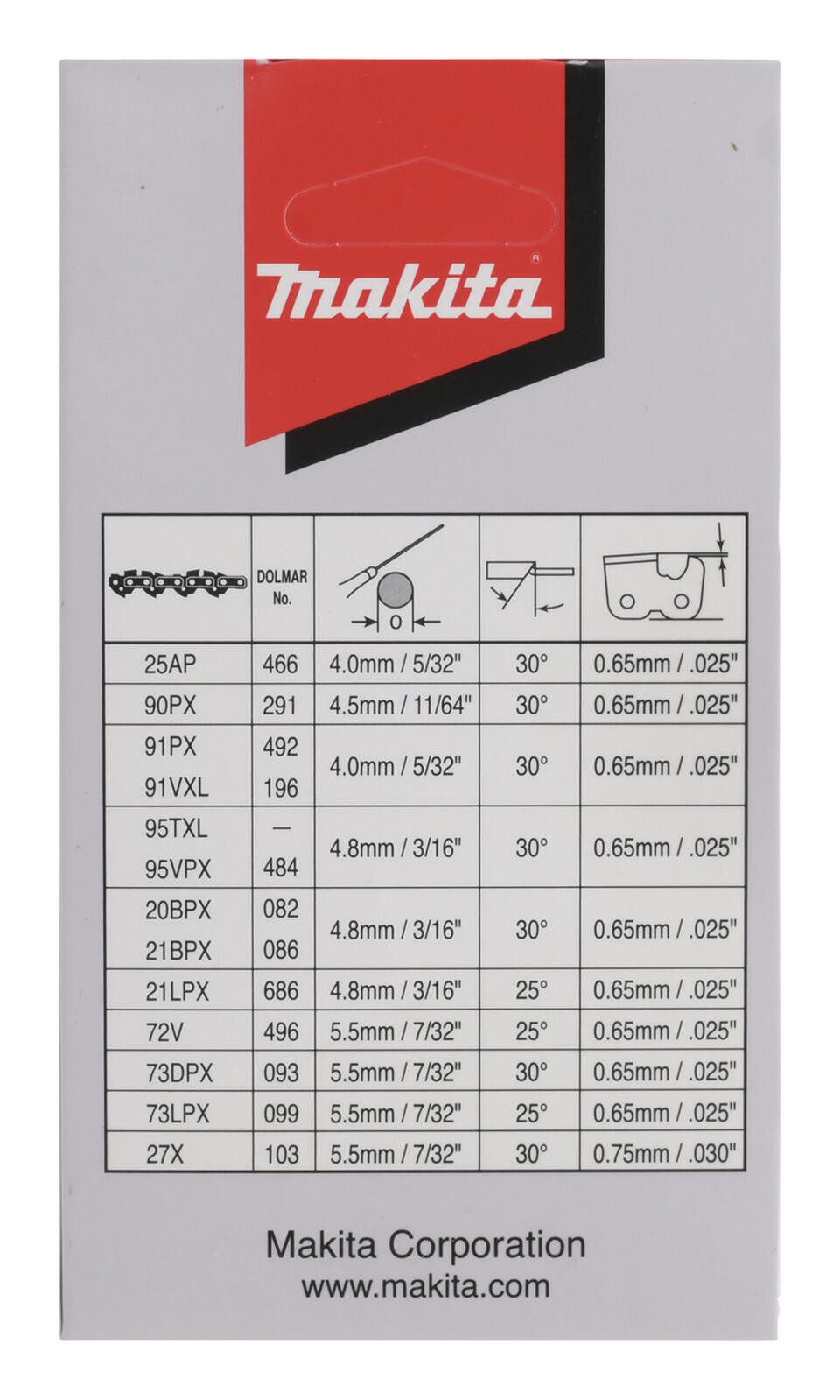 Makita Garten-Multifunktionsgerät makita Sägekette 191H01-8 – Bild 3 von 3