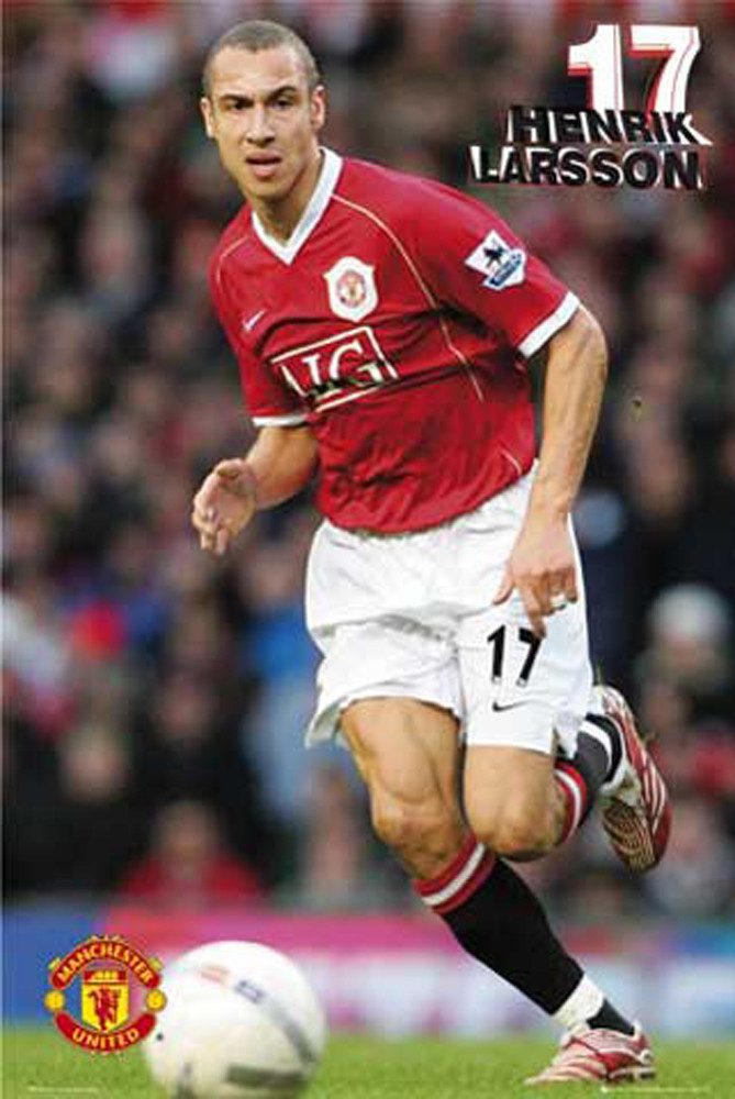 Poster Fußball - Poster - Henrik Larsson in action