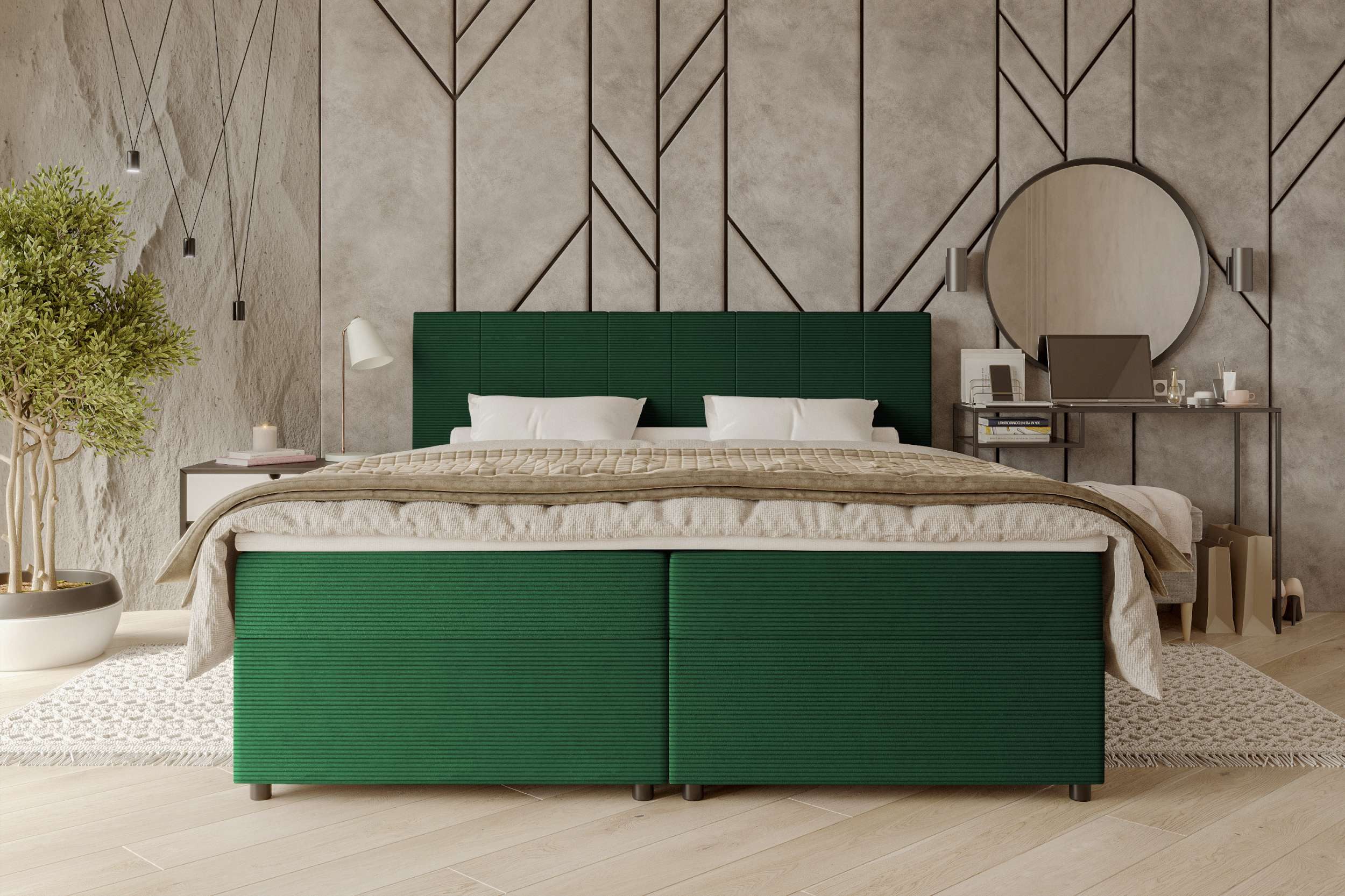 99rooms Boxspringbett Kira (Schlafzimmerbett, Bett), 140/160/180x200 günstig online kaufen