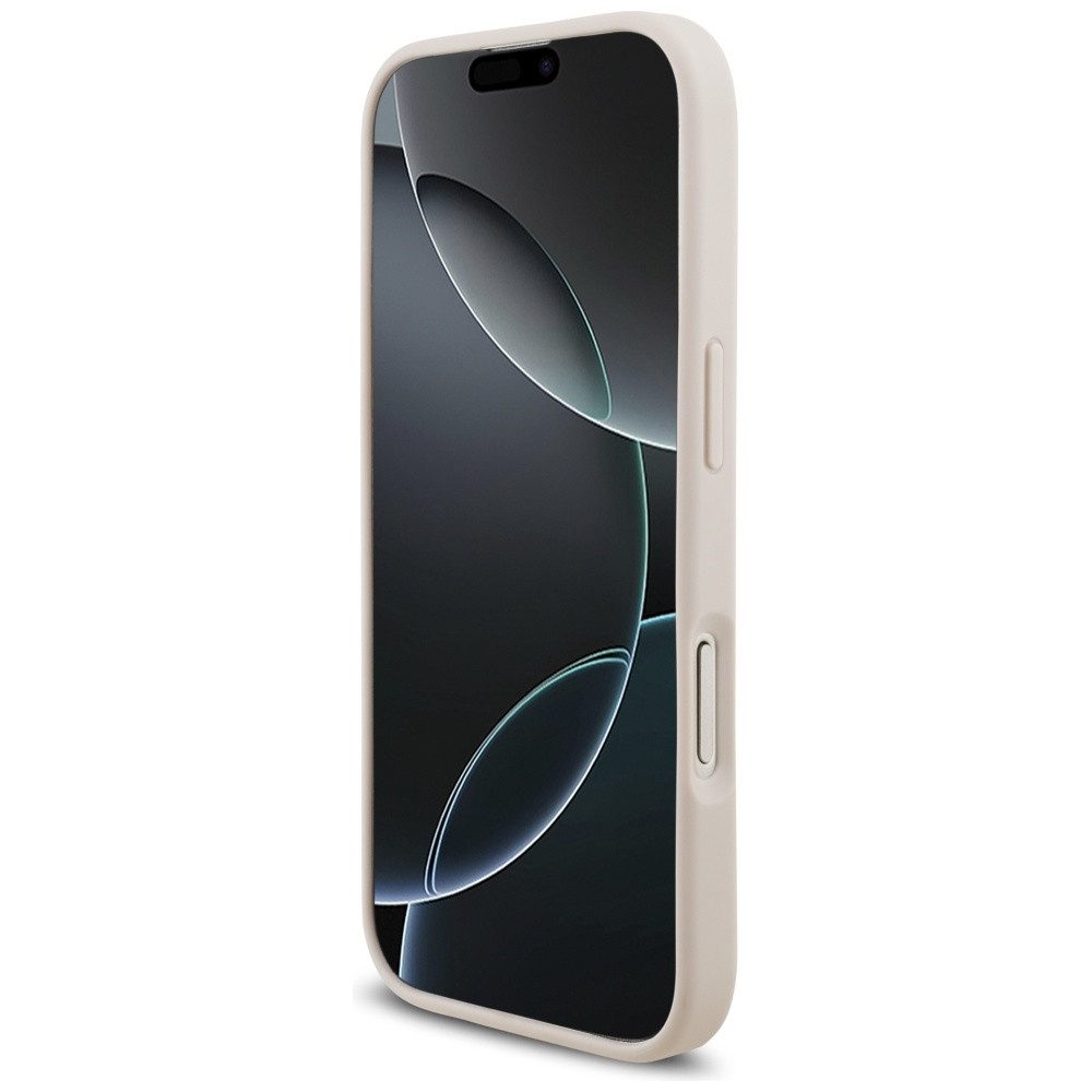 Guess Handyhülle iPhone 17 Kunstleder rosa Big Logo Metall goldfarben 6,3 Zoll, Kantenschutz – Bild 5 von 5