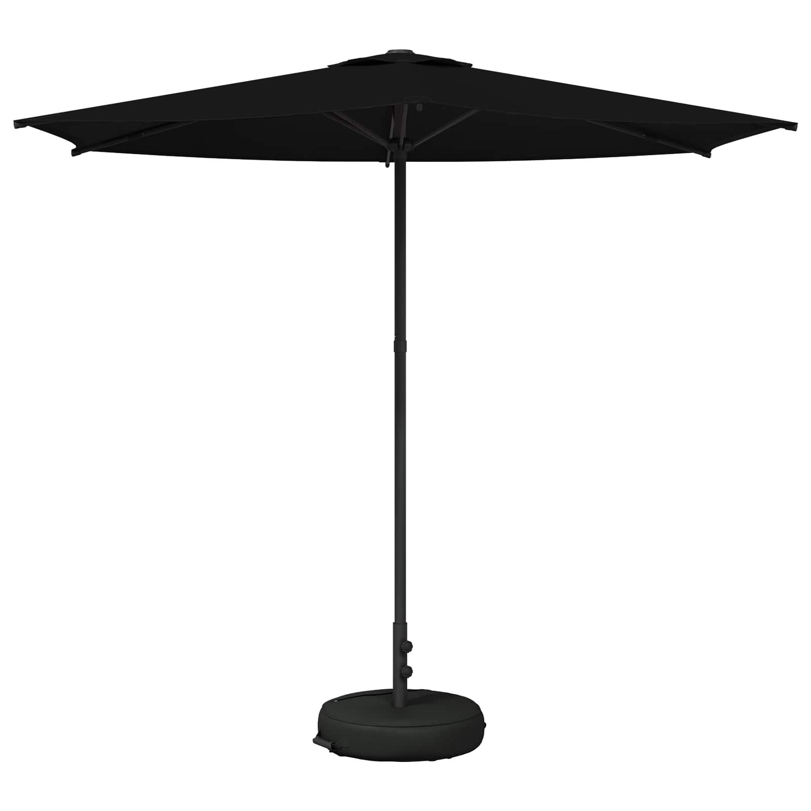 Sonnenschirm Garten-Schirm mit Fuß 270 x 270 cm Polyester Rechtwinklig