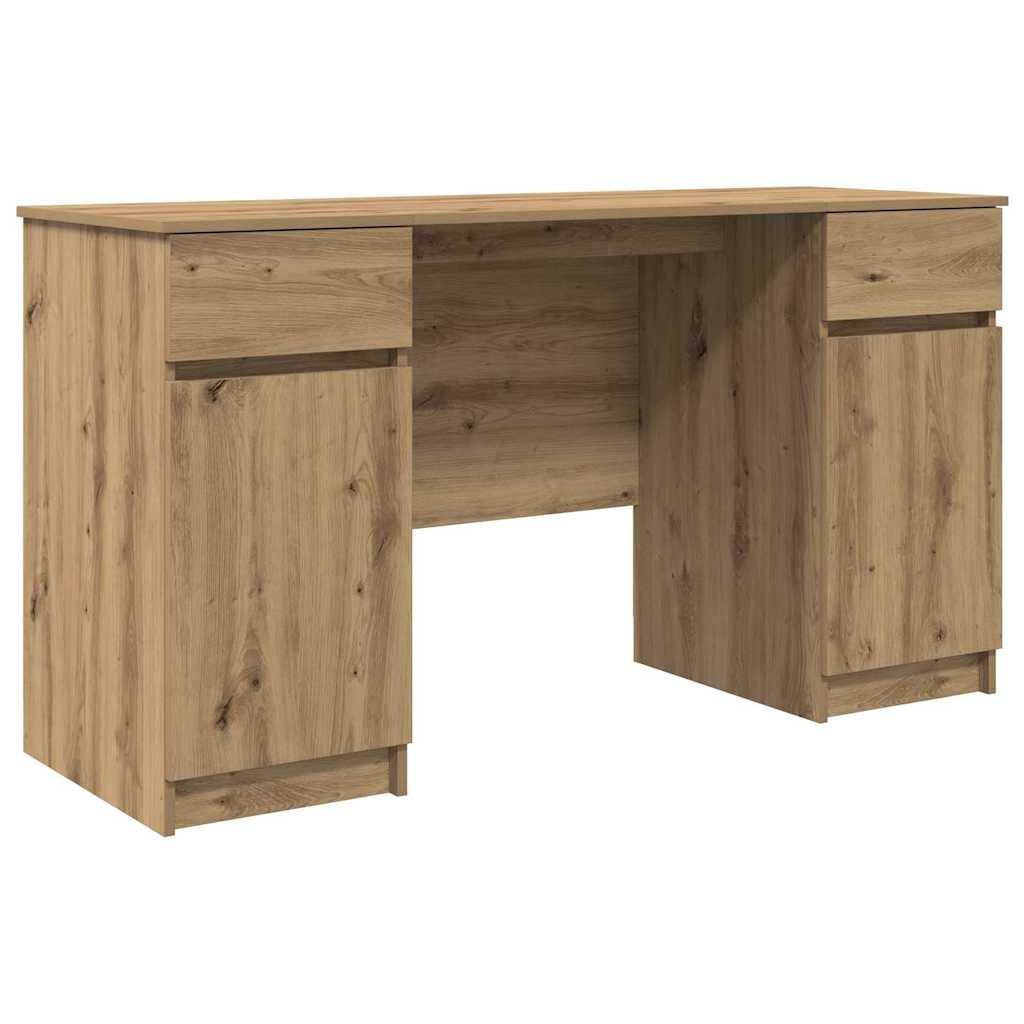 vidaXL Schreibtisch Schreibtisch Artisan-Eiche 140 x 49 x 76 cm Holzwerksto günstig online kaufen
