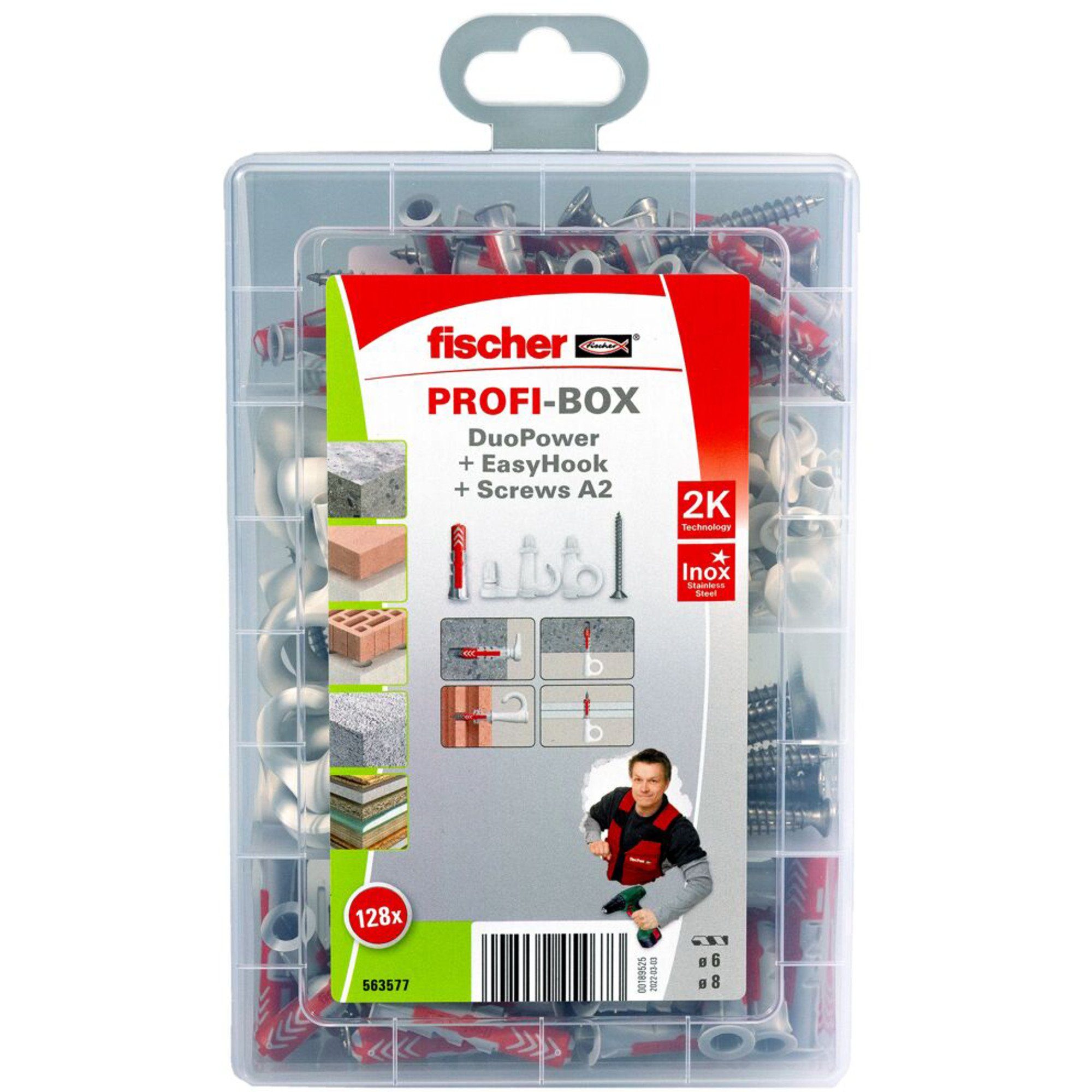 ProfiBox fischer Universaldübel EasyHook + + Fischer DuoPower Schraube