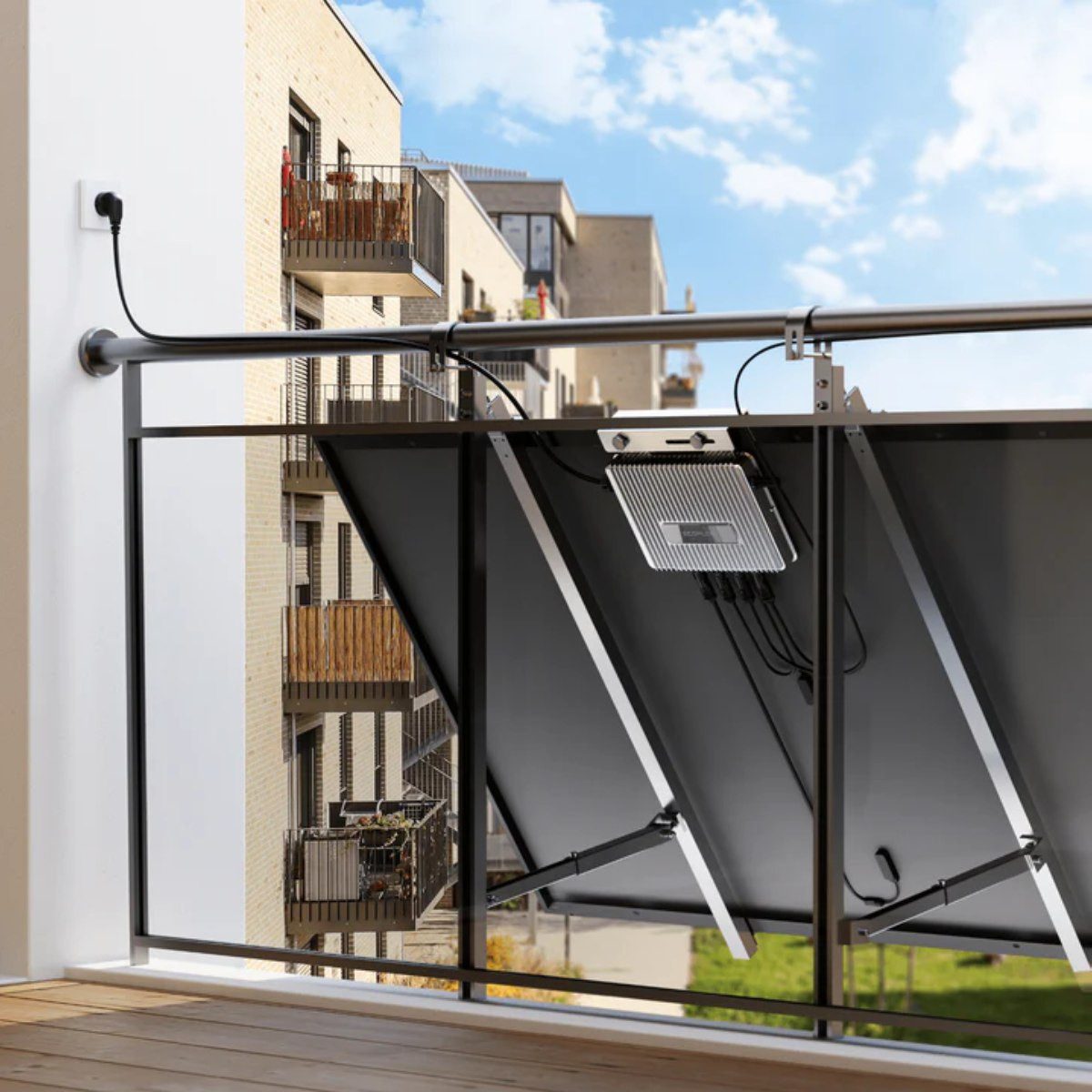 Ecoflow Balkonkraftwerk 910W Solaranlage Komplettset, mit 800W EcoFlow Wechselrichter