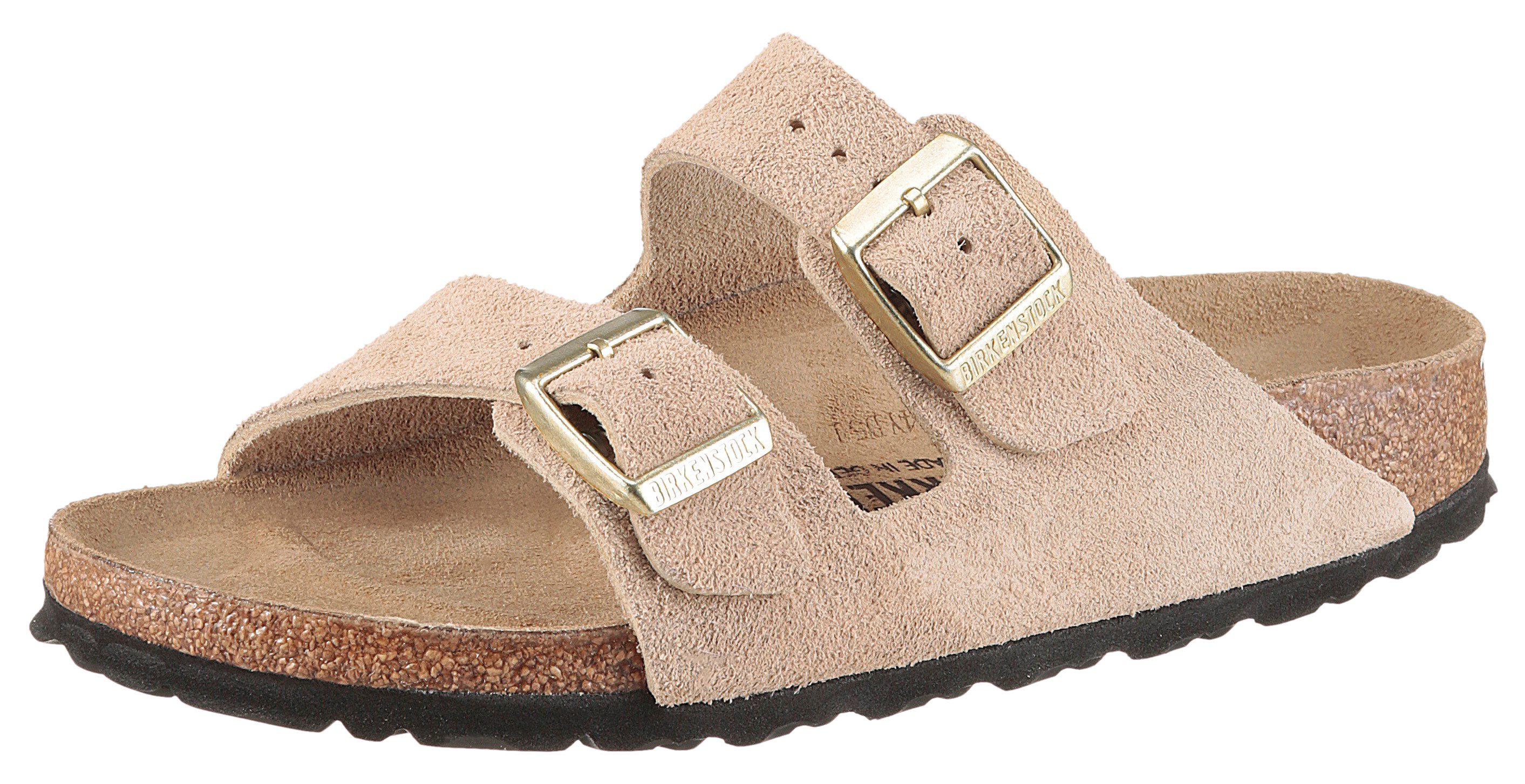 Birkenstock Arizona Suede SFB Pantolette Sommerschuh, günstig online kaufen