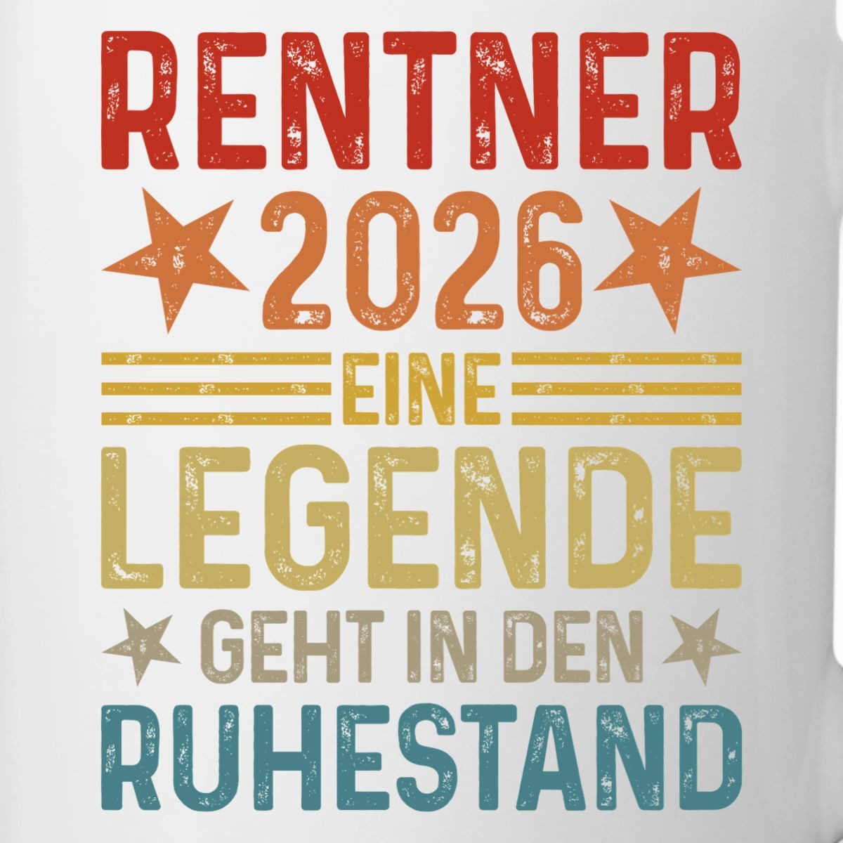Spreadshirt Tasse Rentner 2026 Legende Geht In Den Ruhestand Tasse, Keramik