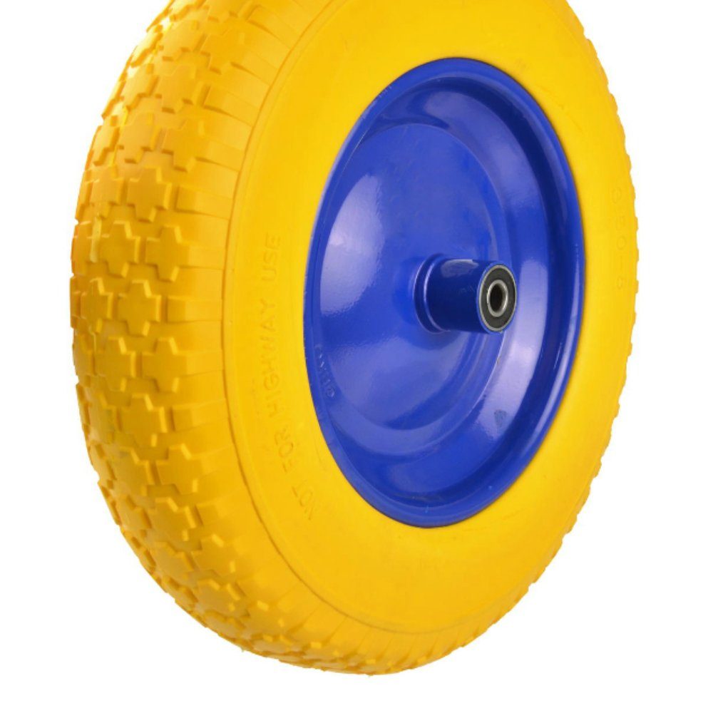 GEKO Schubkarren-Rad Schubkarrenrad Wagenrad Polyurethan 3.50-8 PU gelb (1 St)