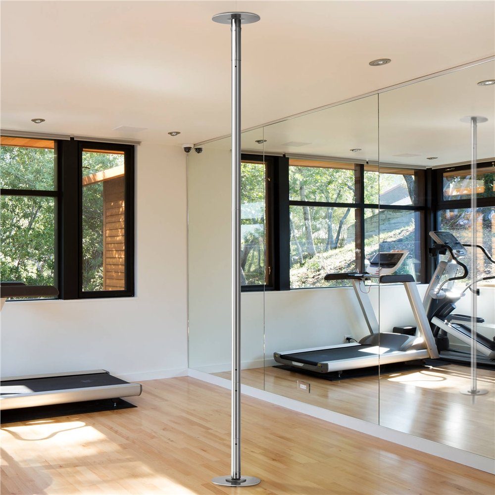 Yaheetech Pole Dance Stange, Tanzstange 45 mm, 225 bis 274,5 cm Höhenverstellbar, Strip Stange