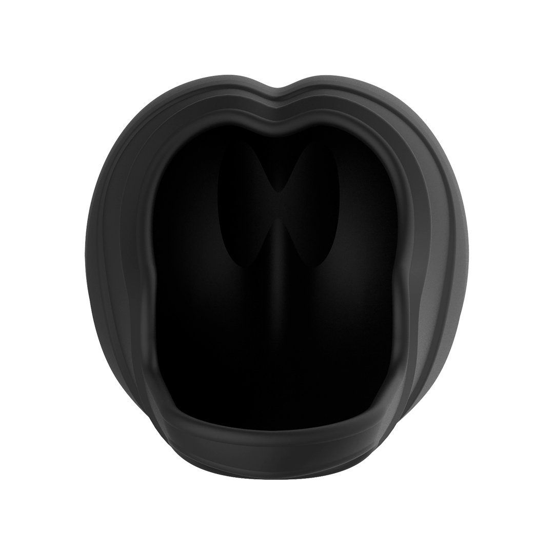 Penis-Hoden-Ring mit - schwarz Silikon Hodensack Dream Toys Vibration aus