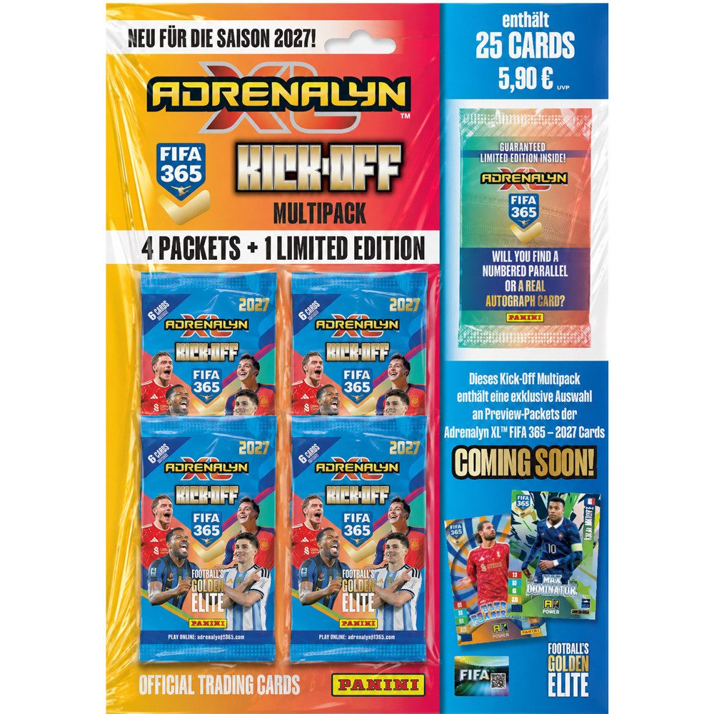 Panini Sammelkarte FIFA 365 Adrenalyn XL 2027 Trading Cards - 1 Kick-Off Multipack
