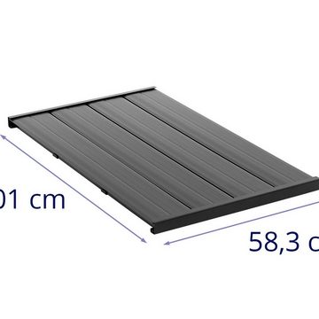 Uniprodo Gartendusche Gartendusche Bodenplatte - 101 x 58.3 x 4 cm Bodenelement für