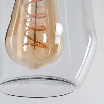 hofstein Außen-Wandleuchte moderne Wandlampe aus Metall/Glas in Anthrazit/Klar, ohne Leuchtmittel, Glasschirm Wandleuchte, Außenleuchte, 1 x E27, ohne Leuchtmittel, IP44