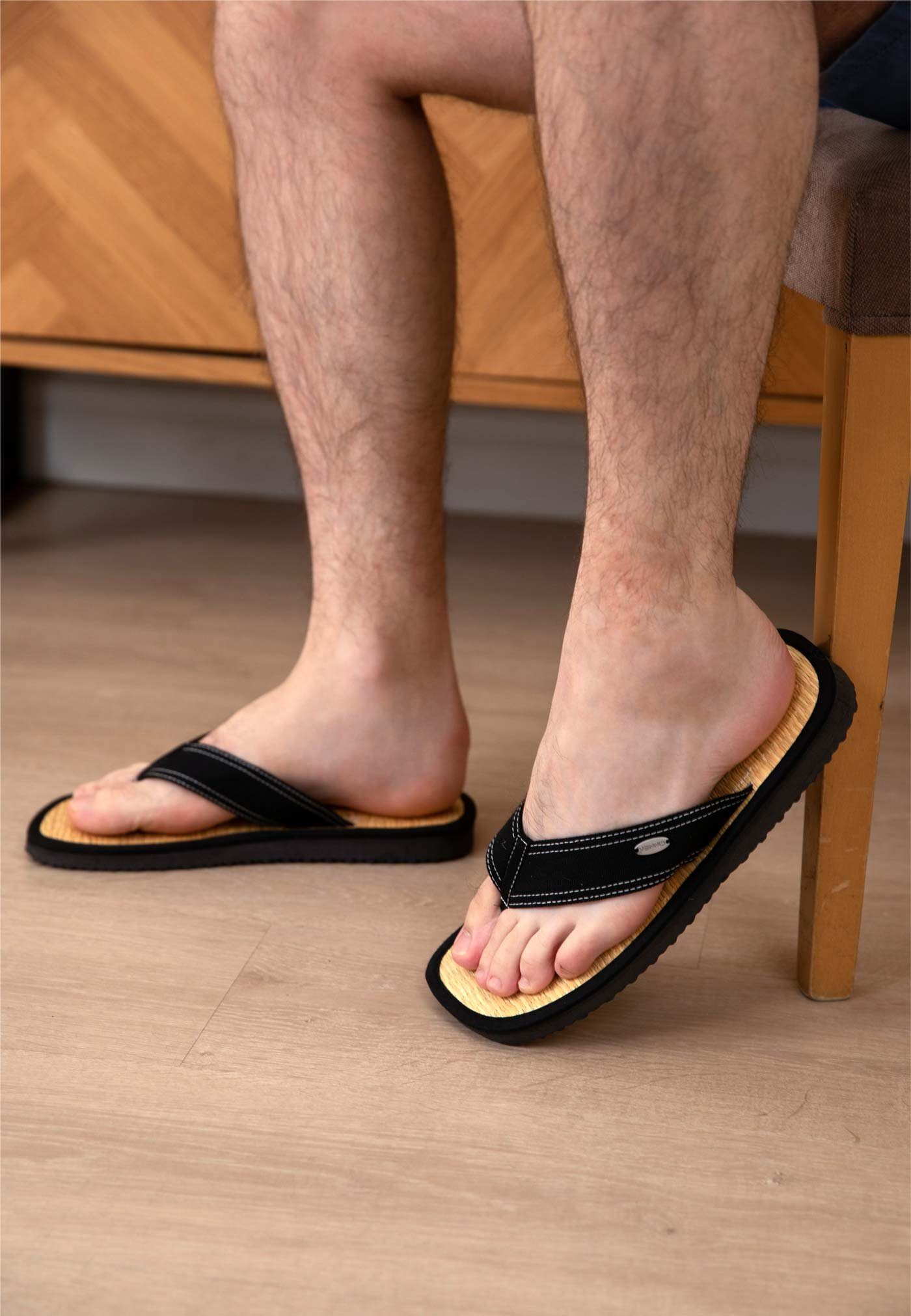 Wellness-Zimtfüllung, Palma-Y und Zehentrennersandalen mit Binsen-Fußbett Sandale gegen Fußschweiß Zimtlatschen, handgefertigt, Hornhaut und CINNEA