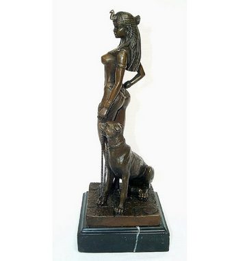 Linoows Dekoobjekt Bronzefigur Erotische Skulptur Ägypterin Kleopatra, Bronze Figur Kleopatra, Ägypterin mit Panther von Cesaro
