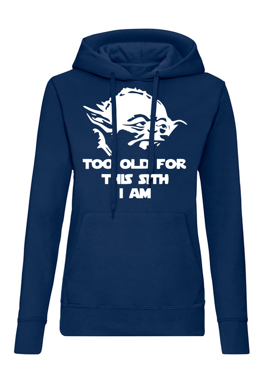 Blondie & Brownie Hoodie Old Sith Damen Hoodie SciFi Meister Spruch Print Freizeit Looke (Einzelset, Einzelartikel)