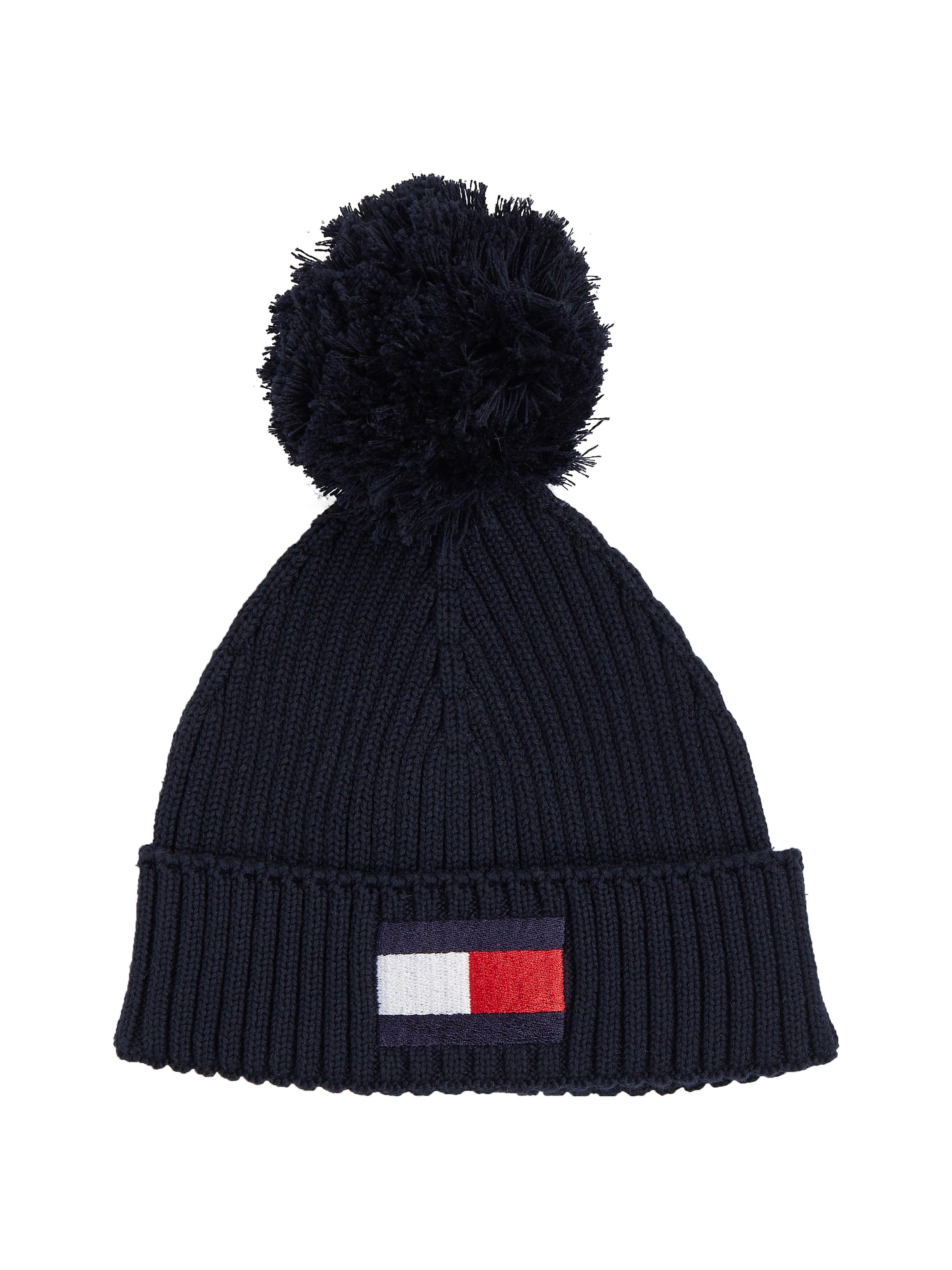 Tommy Hilfiger Beanie BIG FLAG POM POM BEANIE Kinder Kids Junior MiniMe