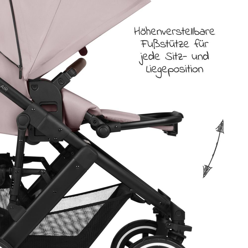 Air - Regenschutz ABC Salsa Kombi-Kinderwagen Buggy Edition - Babywanne, 2in1 mit Pure Set Sportsitz, Design Berry, Kinderwagen 4