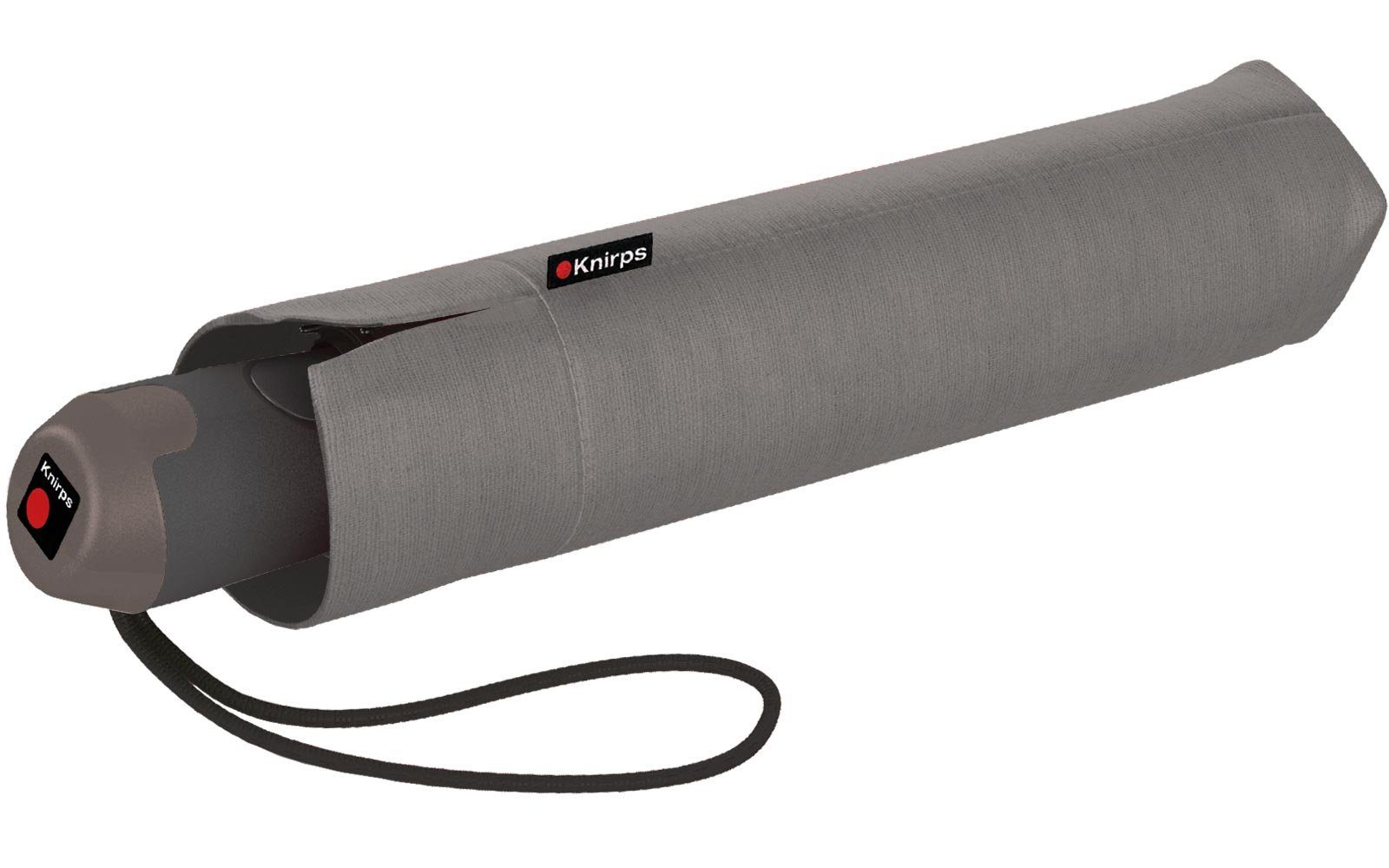 Knirps® Taschenregenschirm E.200 Duomatic Schirm Auf-Zu-Automatik, stabil grey und elegant mit