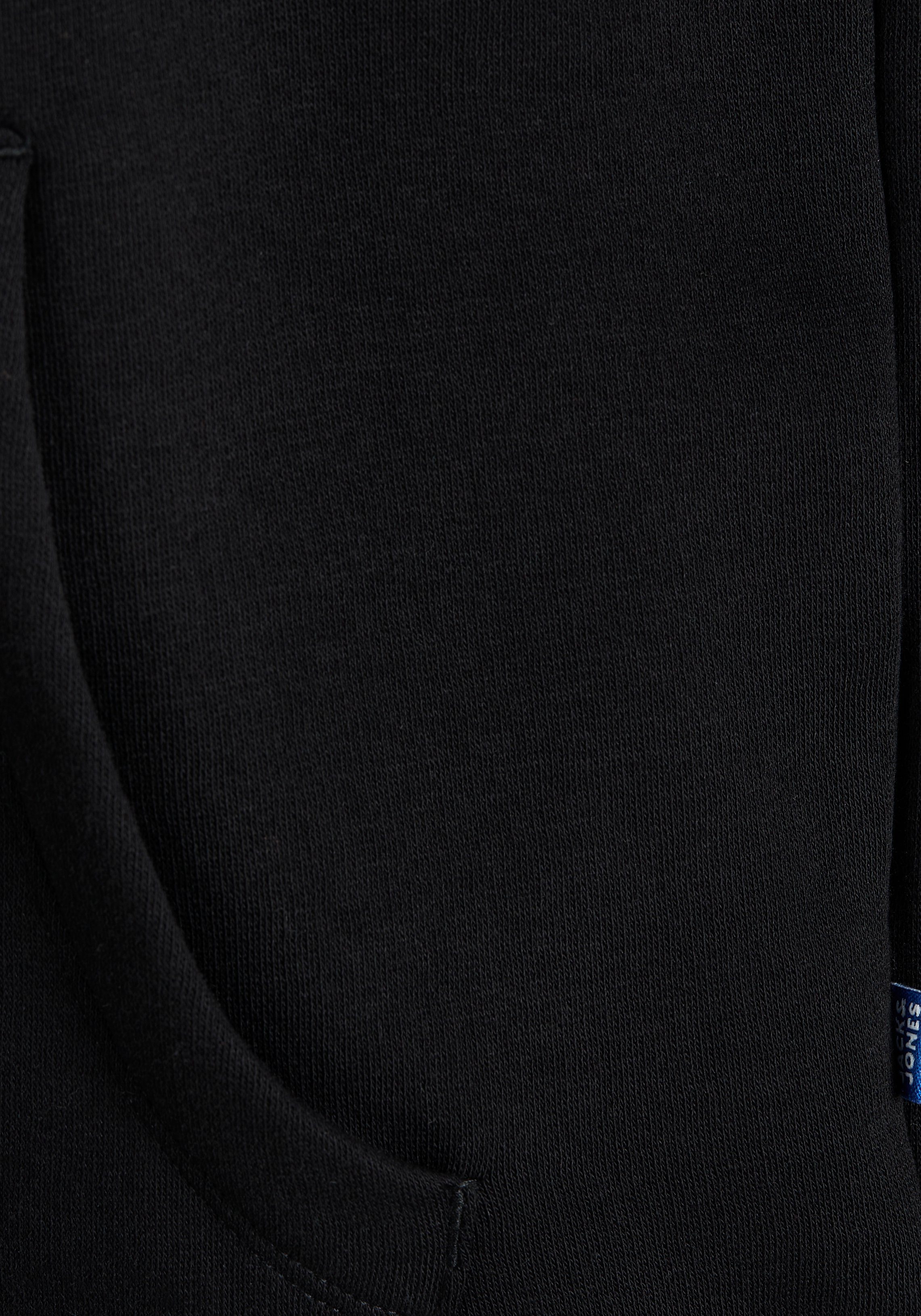 Jack & Jones Junior HOOD Kapuzensweatshirt JJECORP black/Large SWEAT LOGO Print