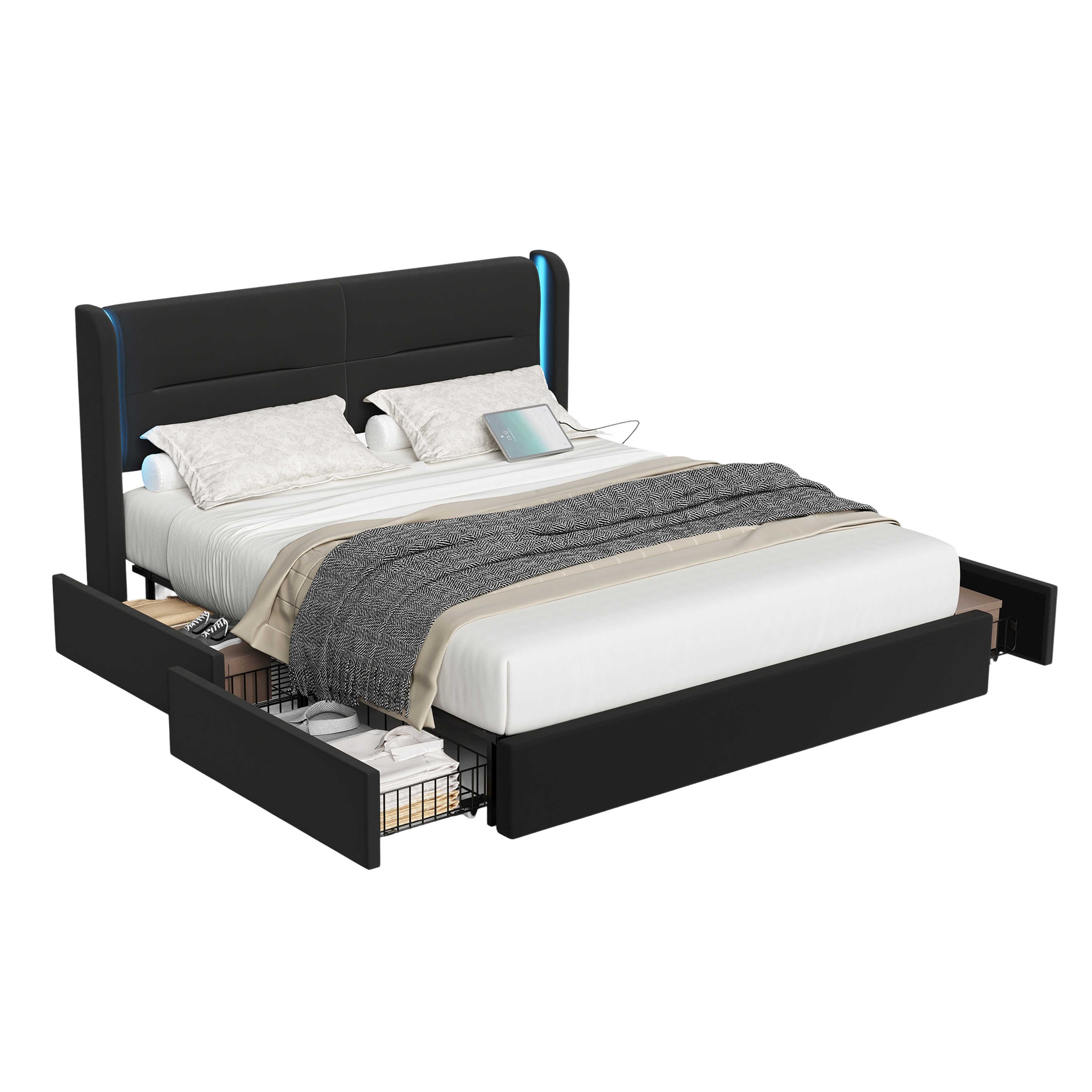 BlingBin Polsterbett Stauraumbett Funktionsbett Jugendbett (1-tlg., günstig online kaufen