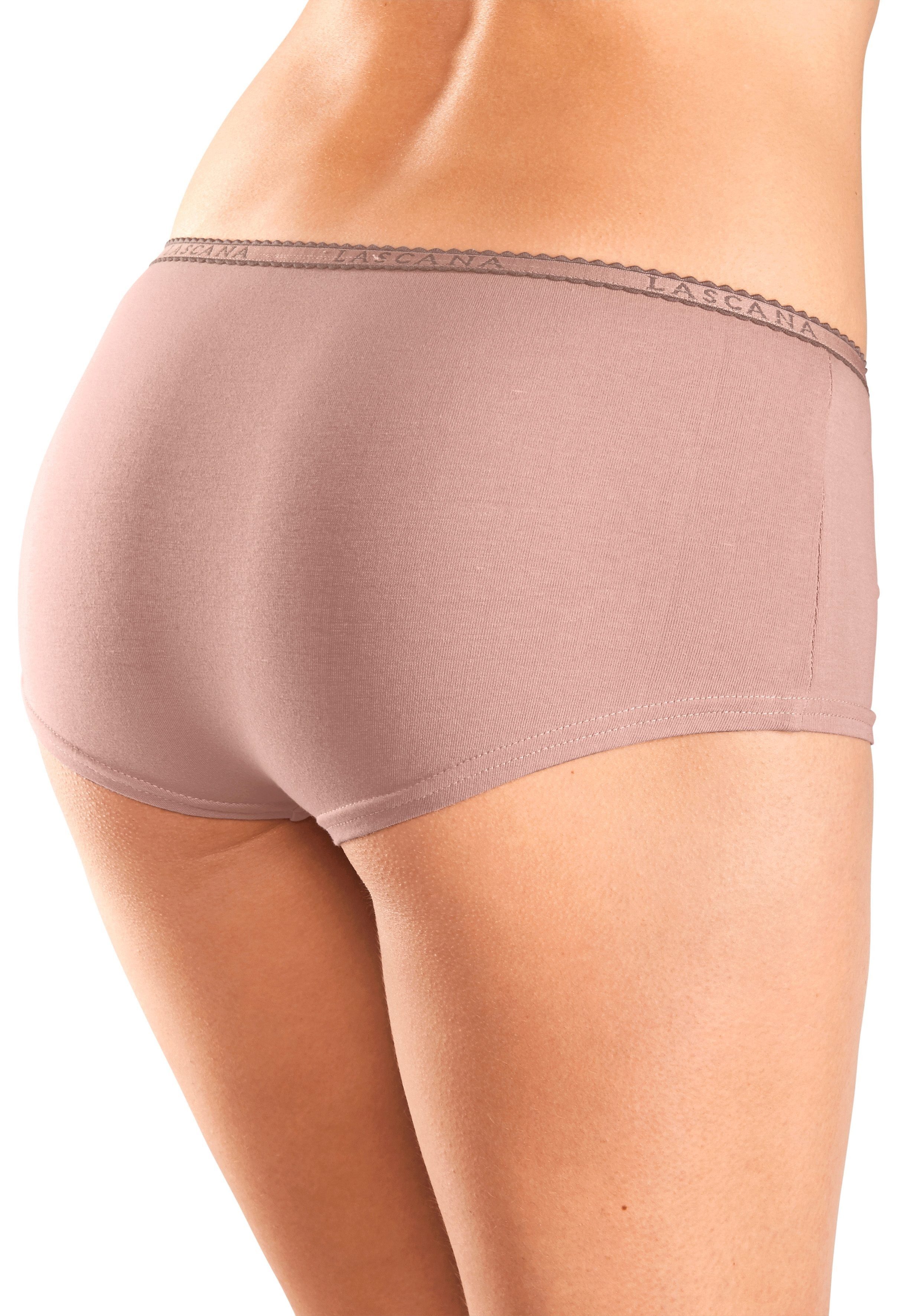 LASCANA Panty (4er-Pack) aus elastischer Baumwoll-Qualität