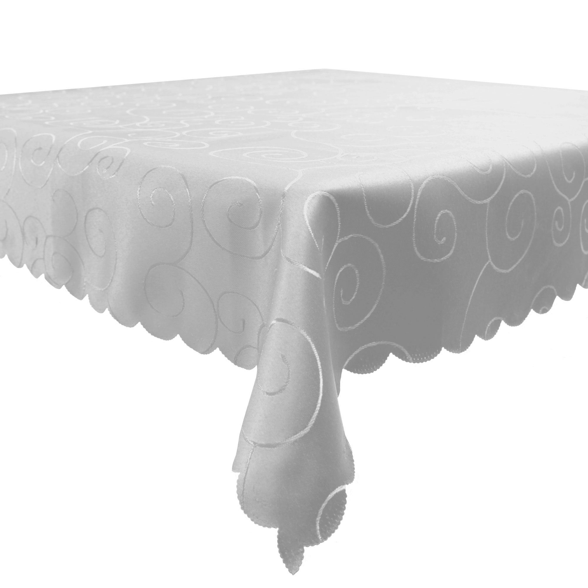 Haus und Deko Tischdecke Tischdecke Damast Ornamente eckig Circle Struktur günstig online kaufen